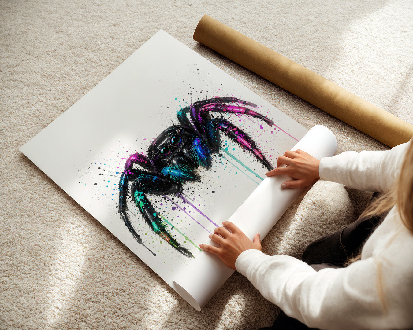 SPIDER WALL ART PRINT "SHADOW"