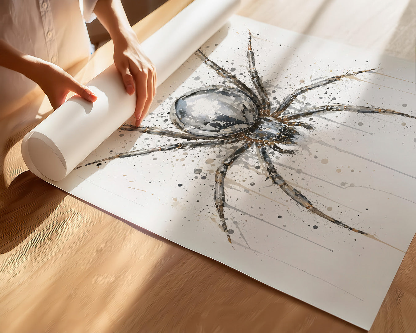 SPIDER WALL ART PRINT "OBSIDIAN"