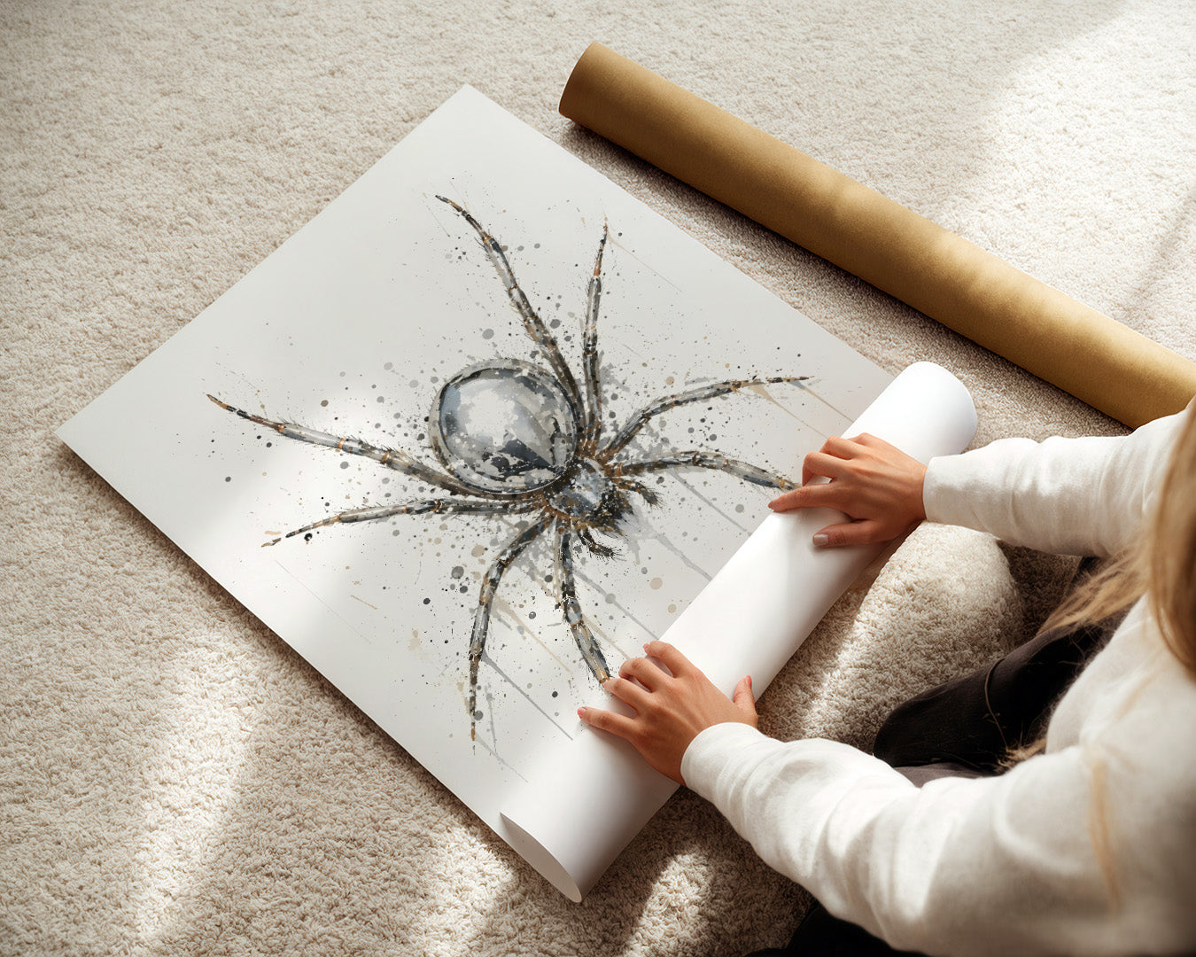 SPIDER WALL ART PRINT "OBSIDIAN"
