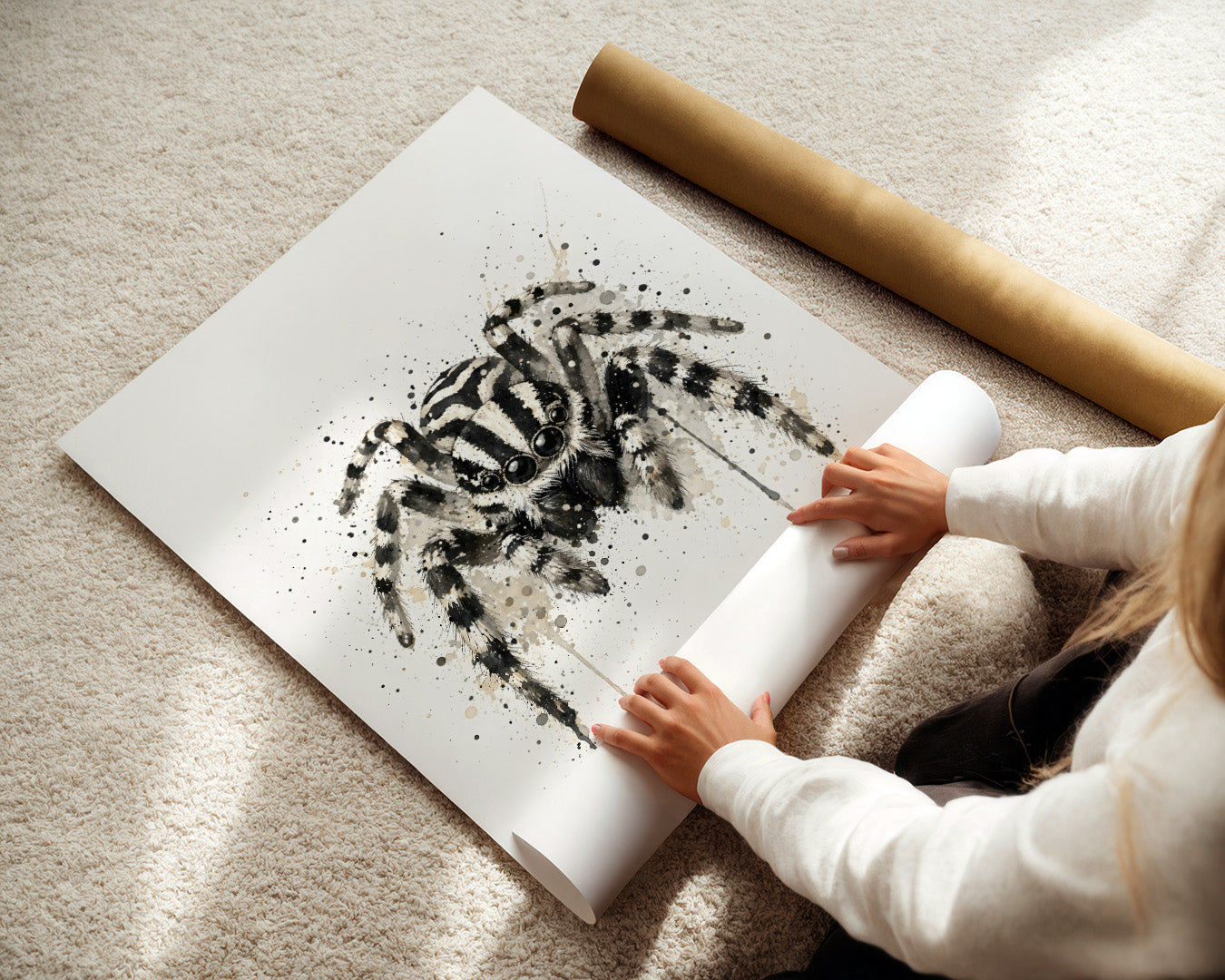 SPIDER WALL ART PRINT "NIGHTFALL"