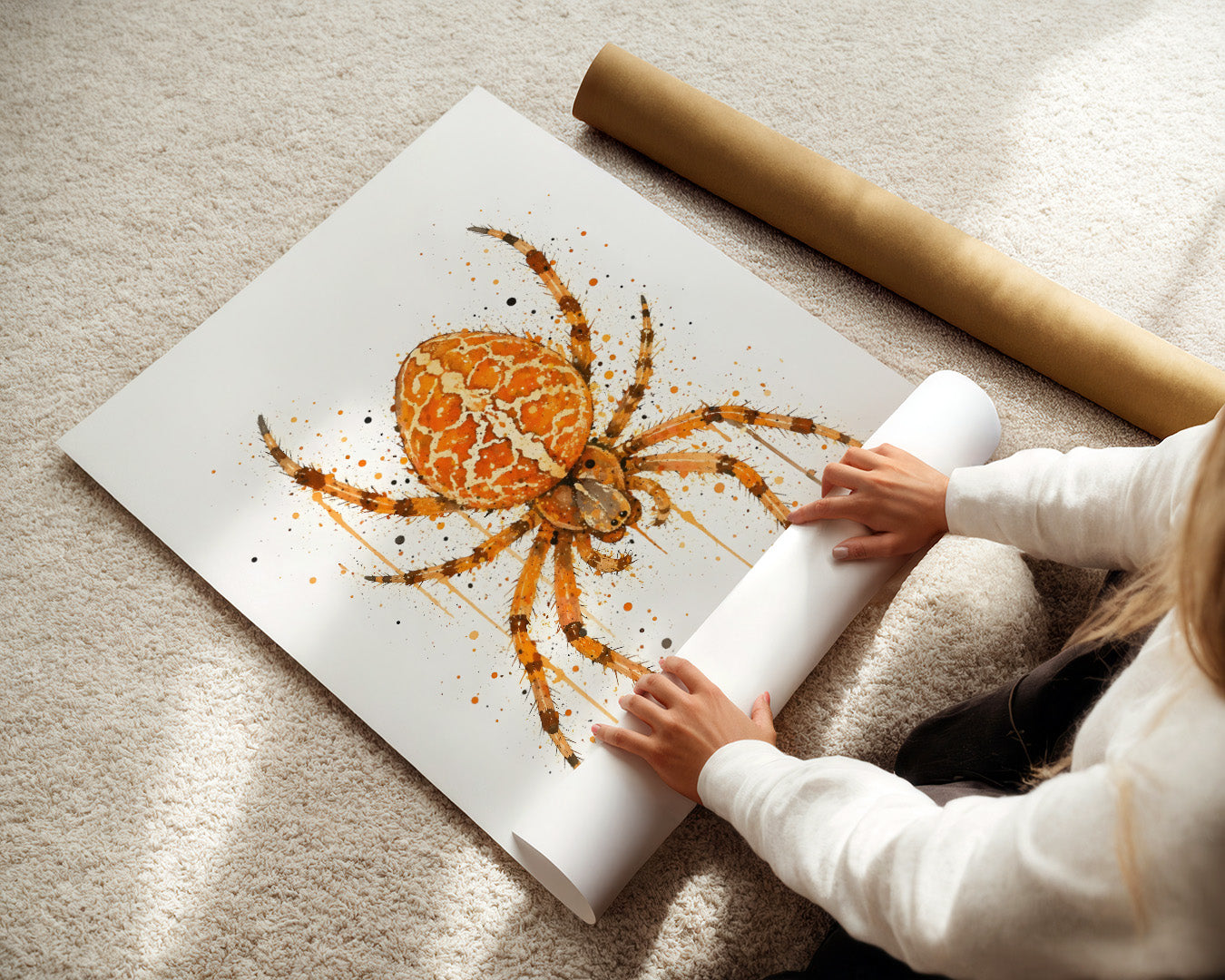 SPIDER WALL ART PRINT "ECLIPSE"