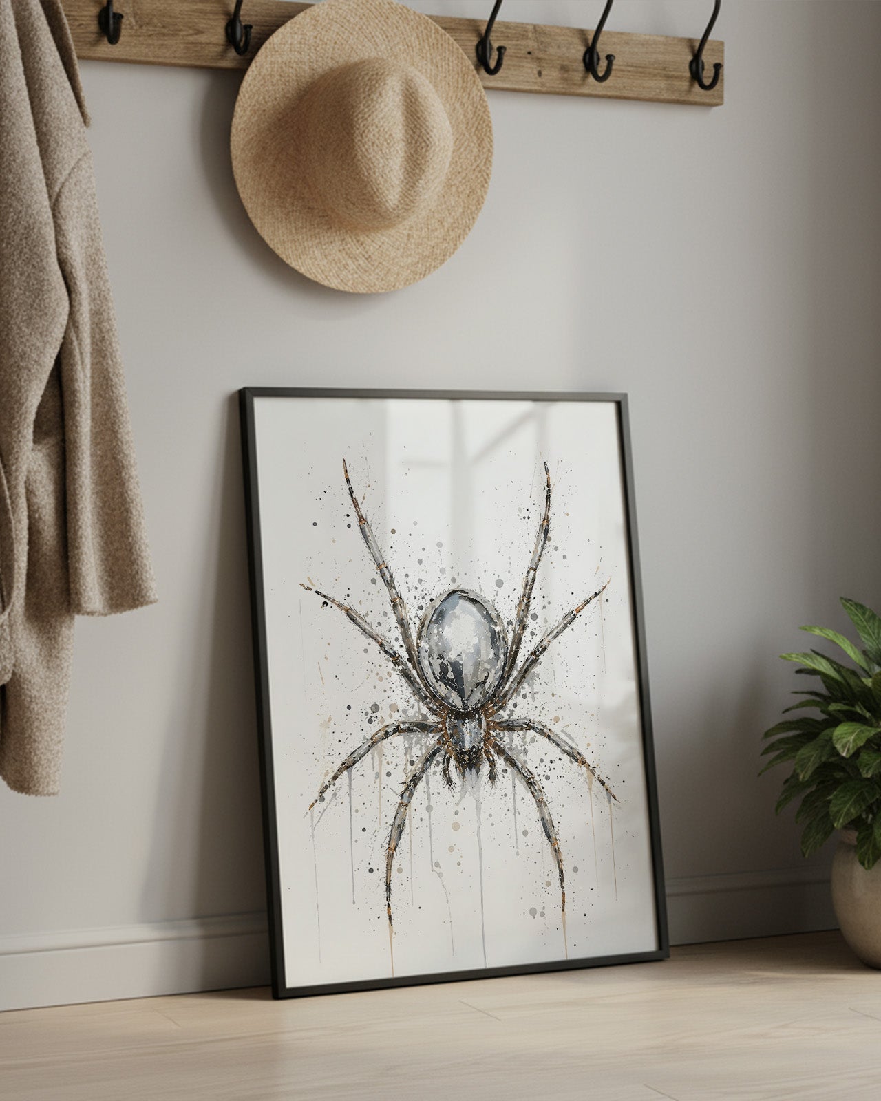SPIDER WALL ART PRINT "OBSIDIAN"