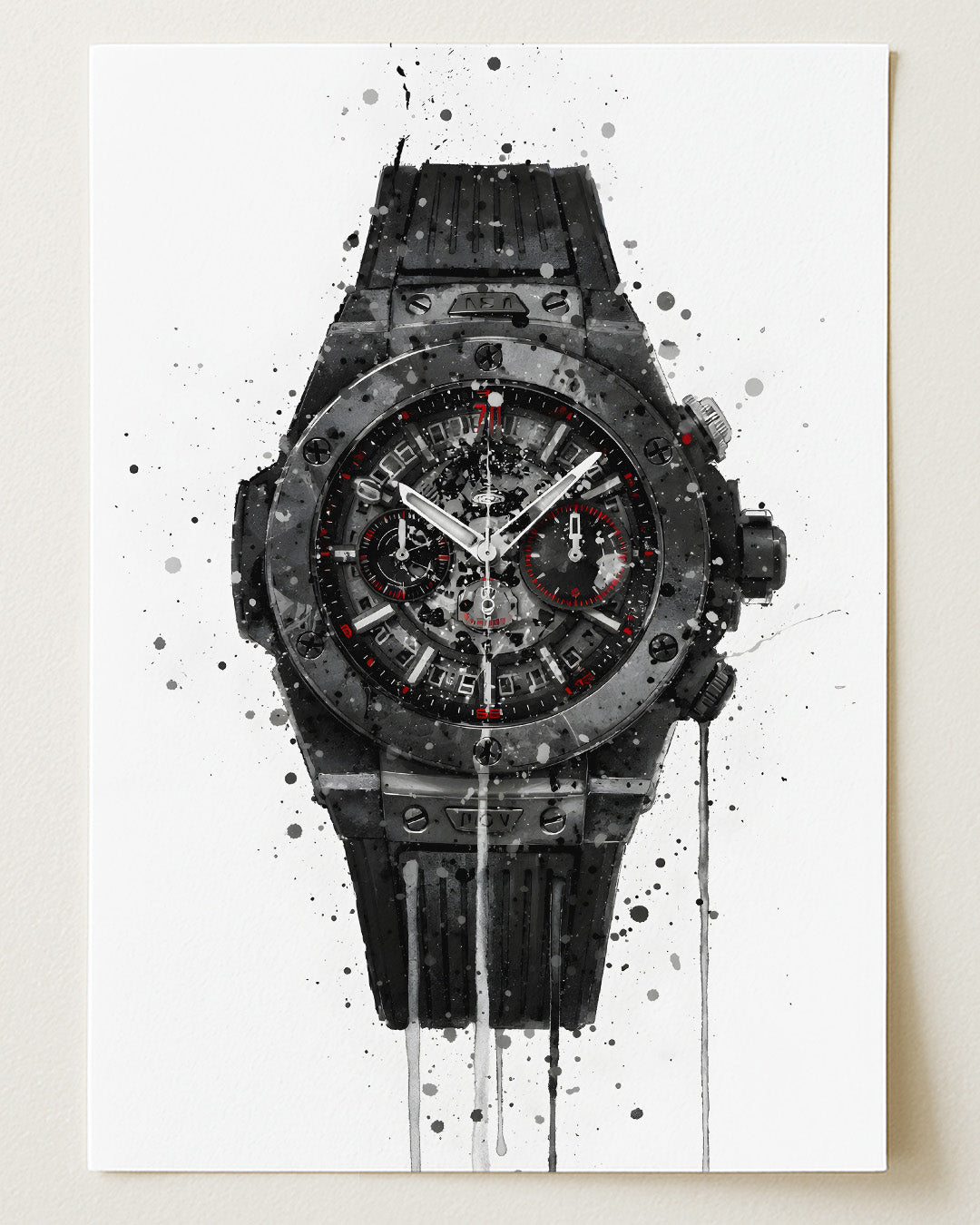 WRIST WATCH WALL ART PRINT "ASCENT"